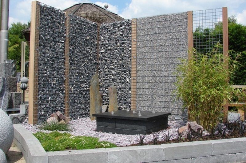 Gabionen Stein Korb fertig montiert B 90 x H 180 x T 9 cm, | Pumpen