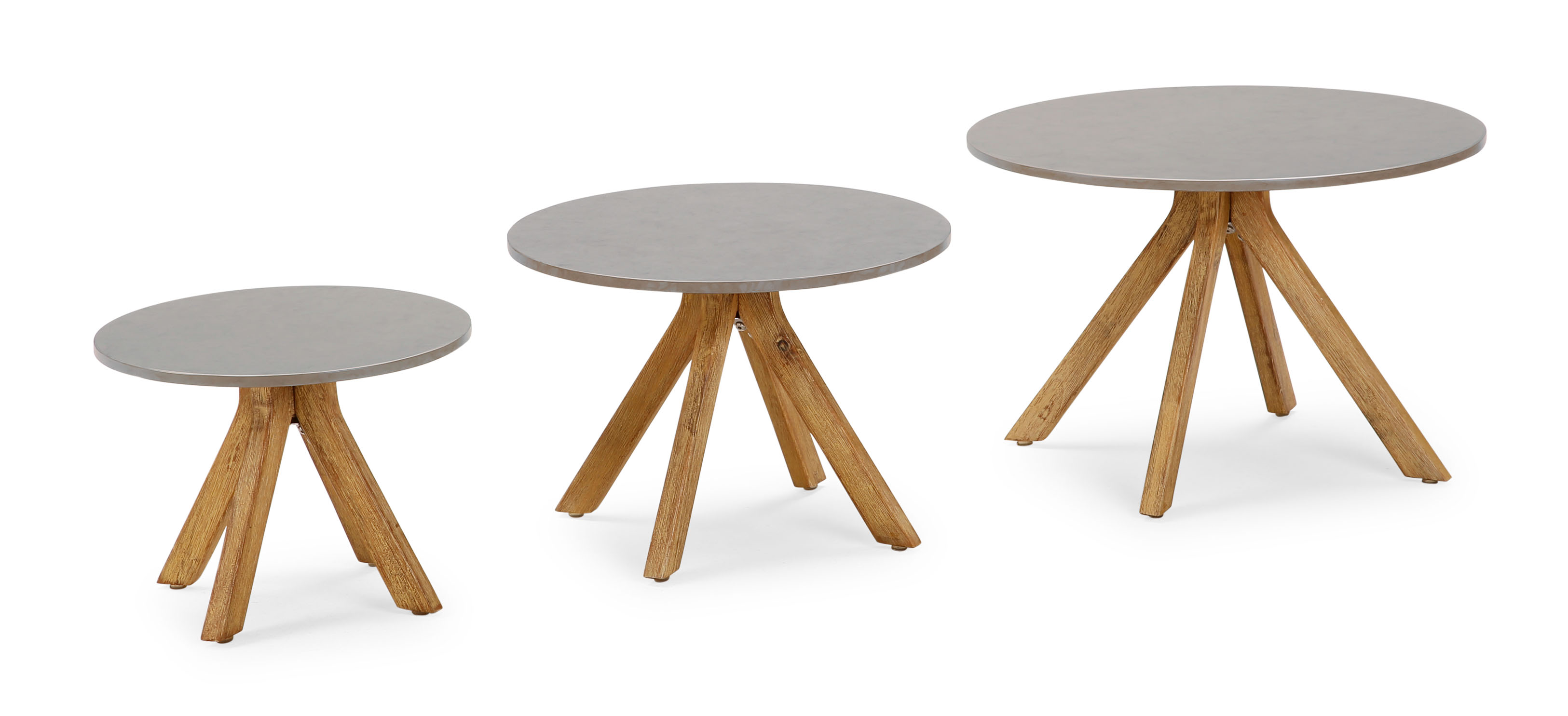 Beistelltisch Lagos rund Maße Ø60x40cm Grandis / grau