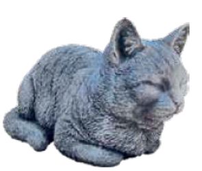 Katze gehockt, L 35 cm
