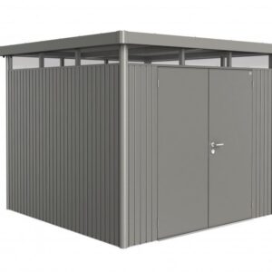 Metall-Gerätehaus HIGHLINE, guarzgrau-metalllic