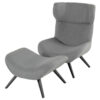 swk Elin Ohrensessel inkl. Hocker  mid grey