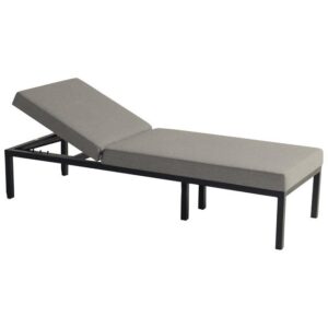Liege Eva mit Auflage  black/mid grey