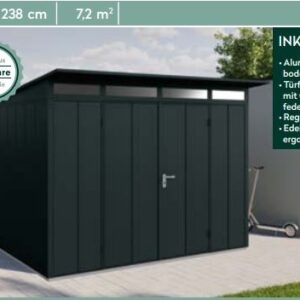 Metallhaus Finn 3024 mit Doppeltür, schwarz RAL 9005