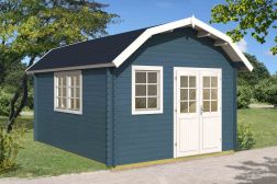 Blockhaus KANSAS, WS 40 mm, 350 x 425 cm, Vordach 40 cm