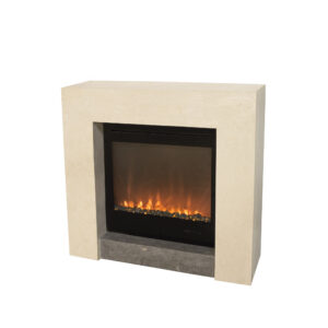 Kamin Fossil Stone creme weiss