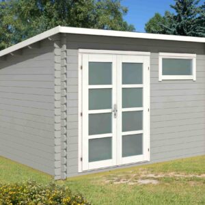 Blockhaus NEVADA, WS 28 mm, 335 x 274 cm, Flachdach