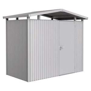 Metall-Gerätehaus Panorama, silber-metallic