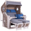 Strandkorb PURE Seaside XL SUN PE, white kubu, Pinie, Dessin 0048