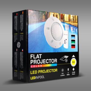 LED Flachscheinwerfer aus ABS, Licht: RGB, 16 Watt, inkl. Fernbedienung, 600 Lumen