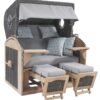 Strandkorb Talland PE stone grey , Dessin 165
