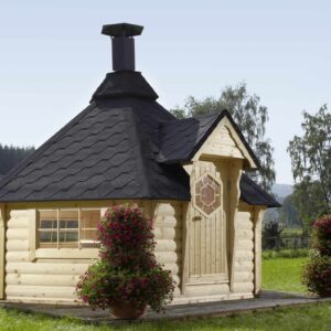 Grillkota Kalle 3833 mit schwarzen Dachschindeln